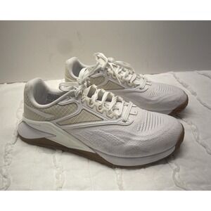 Reebok Nano X2 Womens White Canvas Lace Up Lifestyle Sneakers Shoes Size 5.5